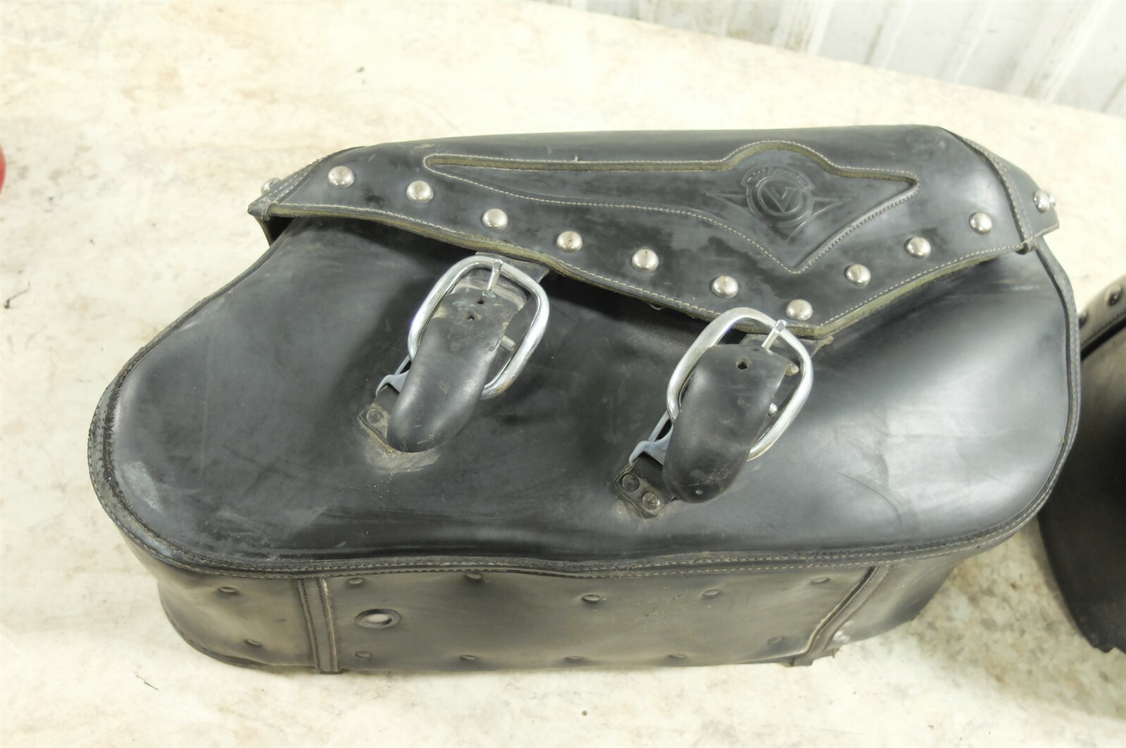 07 Kawasaki VN 900 VN900 D Vulcan Classic leather saddlebags saddle