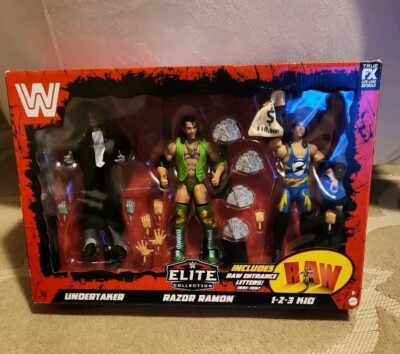 undertaker＆RAZOR RAMON WWE Elite RAW 30th Anniversary Set Undertaker Razor Ramon 123 Kid