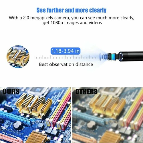 Wifi Endoscope Wireless Borescope Automotive Inspection 5.5MM HD Snake Camera US - Picture 3 of 9