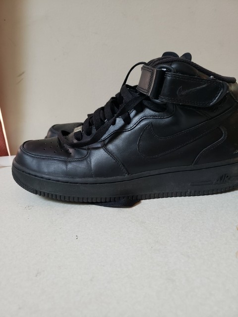Size 8 - Nike Air Force 1 Mid '07 Triple Black for sale online | eBay