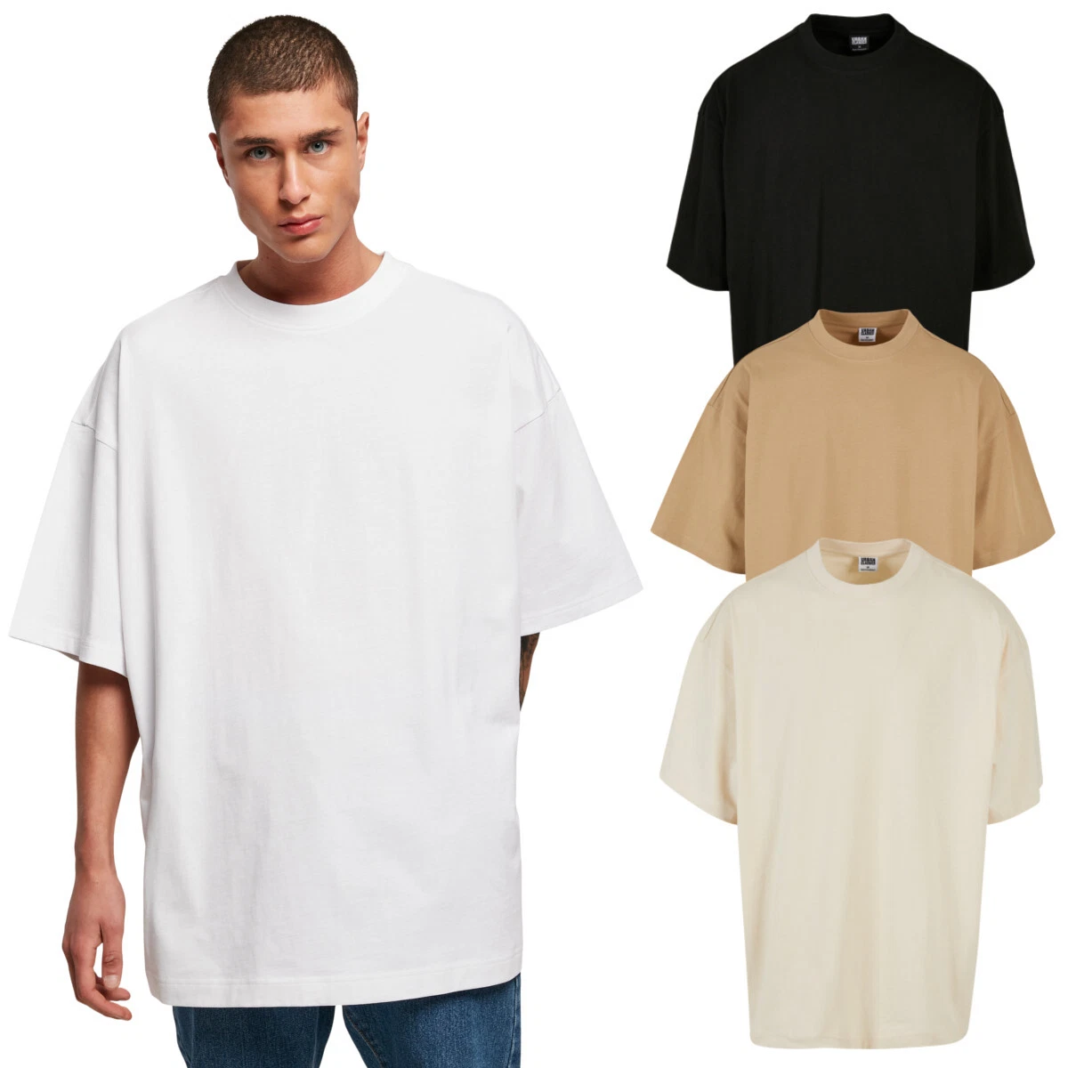 Urban Classics Huge Tee T-Shirt Oversize Fit Top Shirt Robust 100% Cotton