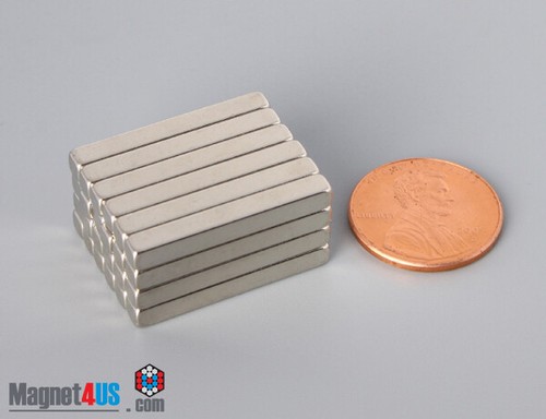 1"x1/8"x1/8"Thick N45/52 25.4 x3.1 x3.1mm Rare Earth Neodymium Block Bar Magnets - Picture 3 of 3