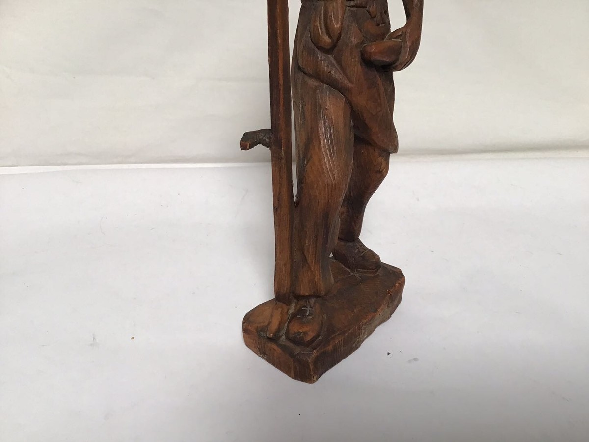 NN54 Antique Circa Early Century Figure Wooden Statue First-Class