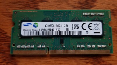 Samsung 4gb 1rx8 pc3L 12800S ddr3 computer laptop ram memory