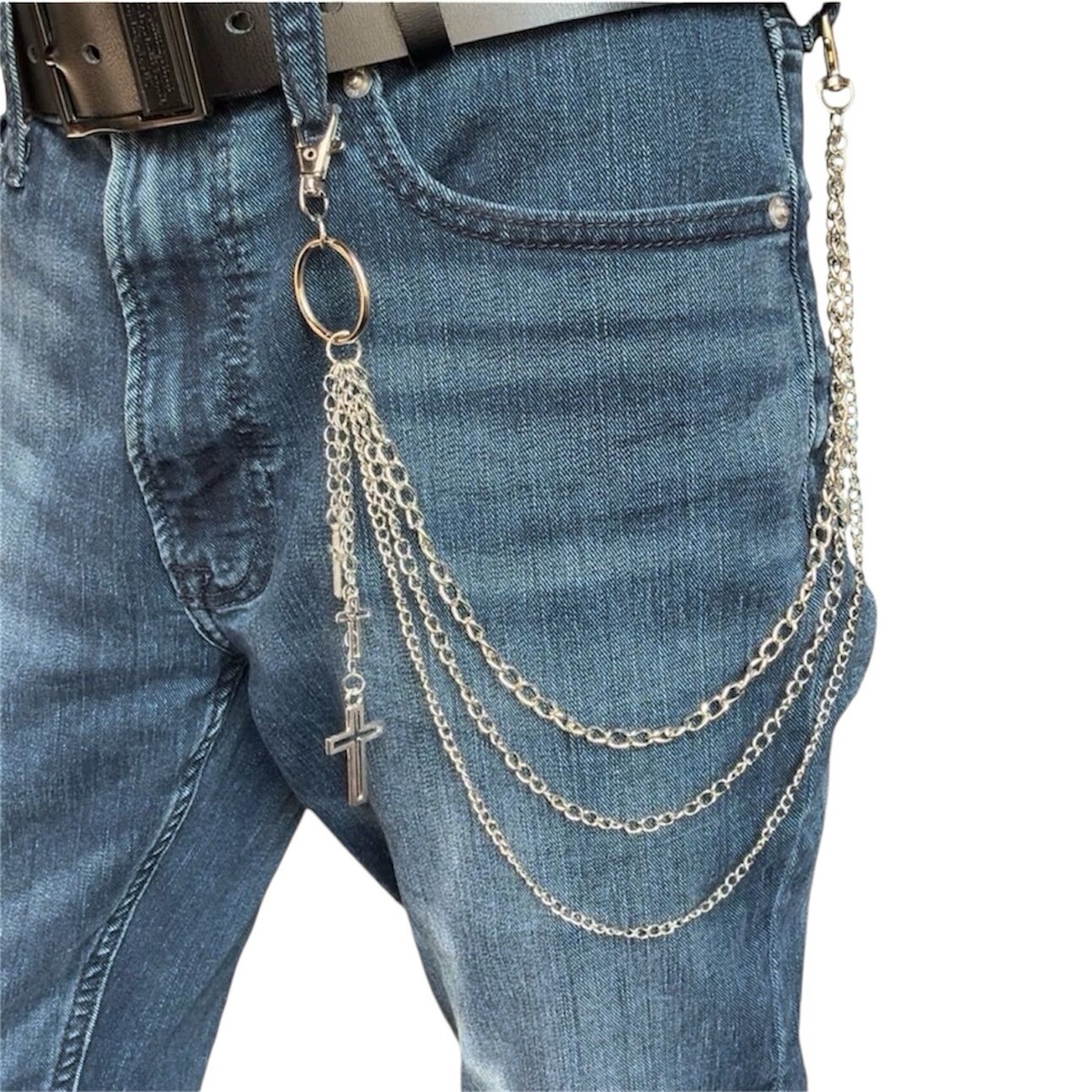 Cross Pants Chain for Men Women,Jeans Chain,Keys Chain,Biker