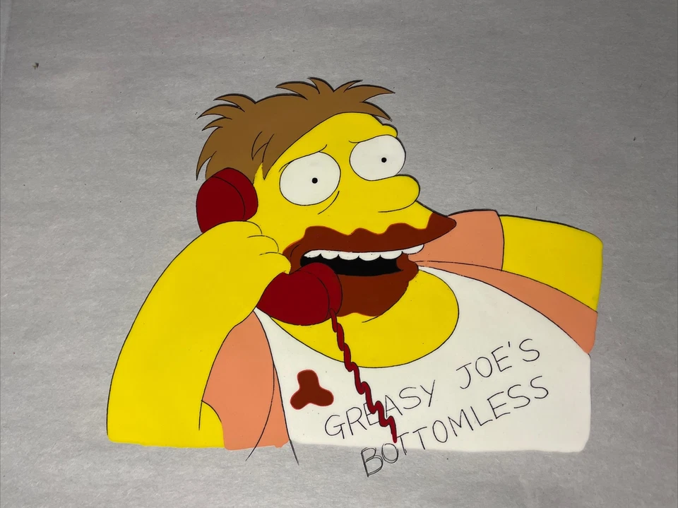 Los Simpson Animación Arte Celular Fondo Vintage Dibujos Animados Homero Bart Lisa I13 Foto 4 de 4