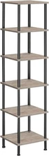 6-Tier Corner Shelf Corner Square Rack Display Shelf, Tall Storage Rack Stand