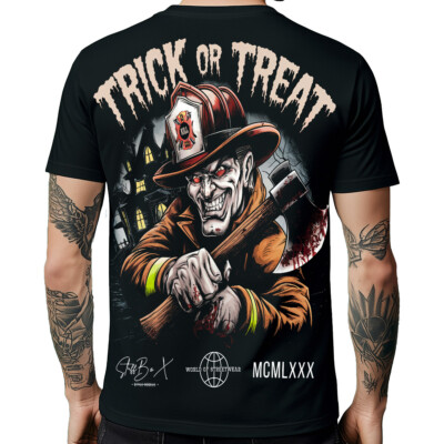 Stuff Box Männer Shirt kurzarm Destroy schwarz STB-1260 - Print TShirt