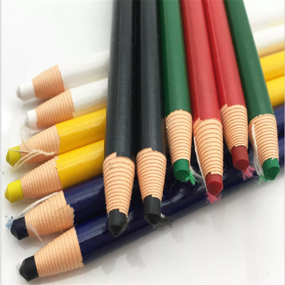 JIAHG 9 Pcs Assorted Colors Peel-Off China Marker Grease Wax Pencils for  Glass, Garments, Cellophane, Fabric, Wood, Metal, Art Crayons Marking  Pencils