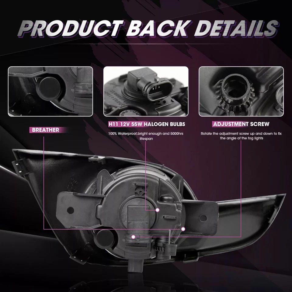 Para 2013-2015 Nissan Altima par de farol de neblina e lâmpada de seta de canto com fiação - Imagem 3 de 4