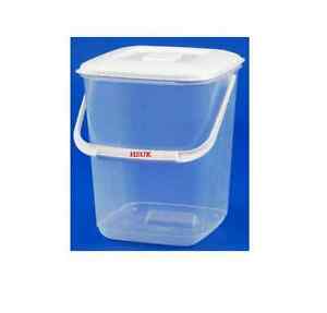 10L SQUARE PLASTIC FOOD STORAGE CONTAINER WITH HANDLE LID CANISTER FOOD