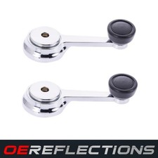2 Inside Manual Window Crank Handles Chrome For Jeep Wrangler Cherokee Cj5 Cj7