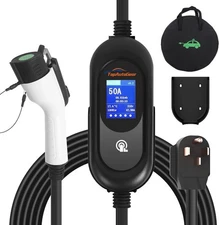 Level 2 EV Charger, 50Amp 220V-240V NEMA 14-50 50A Adjustable 25ft Level 2