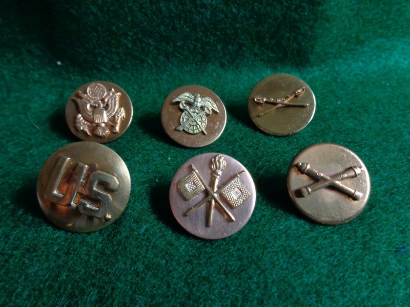 (6) Vintage WW2 Collar/Lapel Pins