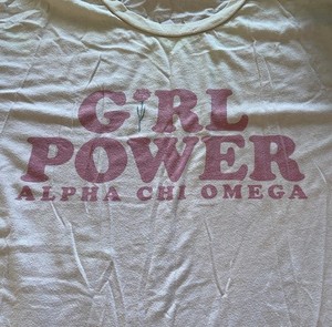 Alpha Chi Omega Women's Girl Power Tshirt 