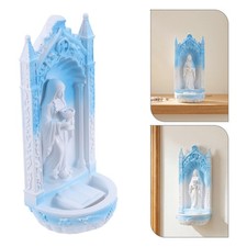 Catholic Resin Holy Water Font for Wall Mounted Prayer Room Spiritual Decor