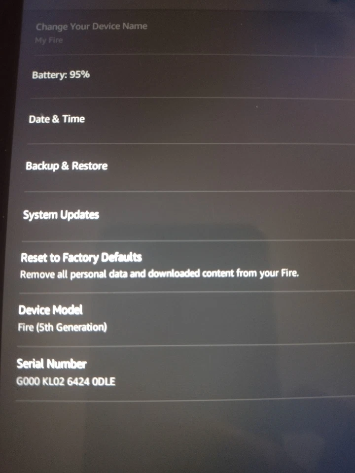 Amazon Fire 7 (5th Gen) Working Black Tablet - Image 4 of 4
