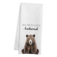 Brown Bear Gift Hand Towels for Bathroom, Bear Lover Gifts, Well This is Bear-4