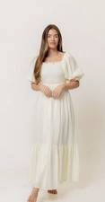 Worth Collective Women's Dress Modest Liv Cream Size Medium