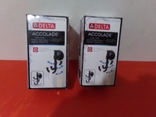 Delta Accolade Expandable Triple Towel Robe Hook in Matte Black ACC35-MB 2/PK