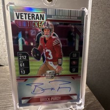Panini 2024 Contenders Optic Prizm Auto Brock Purdy Veteran Ticket #VTA-BP 49ers
