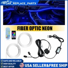 NeonLED Light Trim Glow Optic Fiber Strip Car Interior Ambient Lighting Kit. APP