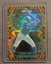 2022 Panini Prizm Draft Picks Tiger Stripe Prizm Tommy Specht /99