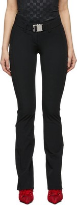 MISBHV Lara Trousers Size XS Womens Black Logo Belted Pants $360