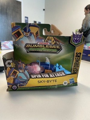 Transformers Cyberverse Adventures Spin Fin Attack Skybyte [DAMAGED BOX]
