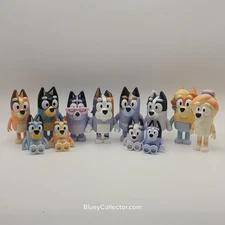Bluey collect and play figures The entire Heeler family trixie bob Stripe nana