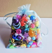 Bag of Beads - Fun Bead Mix with Charms and Pendants for Your Little Jeweler