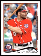 Danny Espinosa 2014 Topps #455 Nationals MLB READ FREE SHIPPING AutographDen