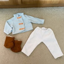 Smoby Dolls Winter Outfit Blue Coat With Trousers And Fluffy Boots