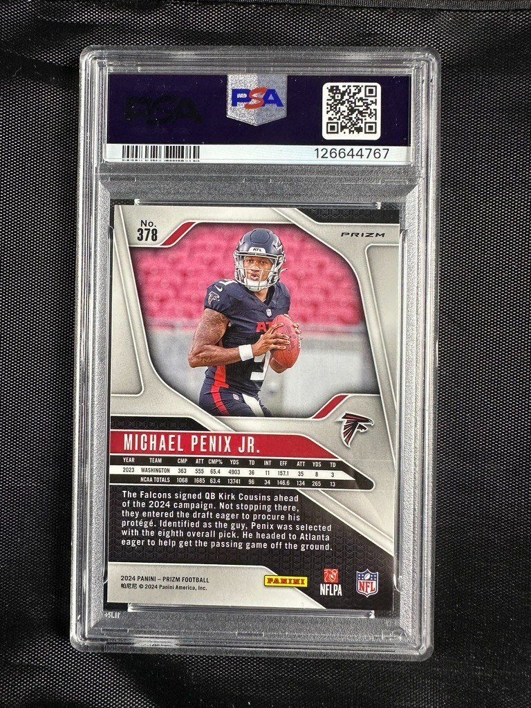 2024 Panini Prizm Michael Penix Jr. Orange Lazer Prizm Rookie RC