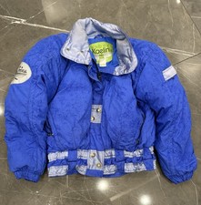 VTG Kaelin Exclusive Worldwide Skiing Finesse Logo Jacket Blue 8 Women's Aztec