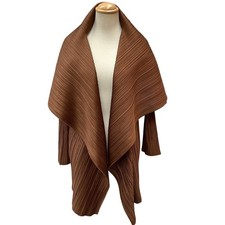 ISSEY MIYAKE PLEATS PLEASE Cardigan SIZE 3 PP31-JA102 Brown B Rank F/S from Japa