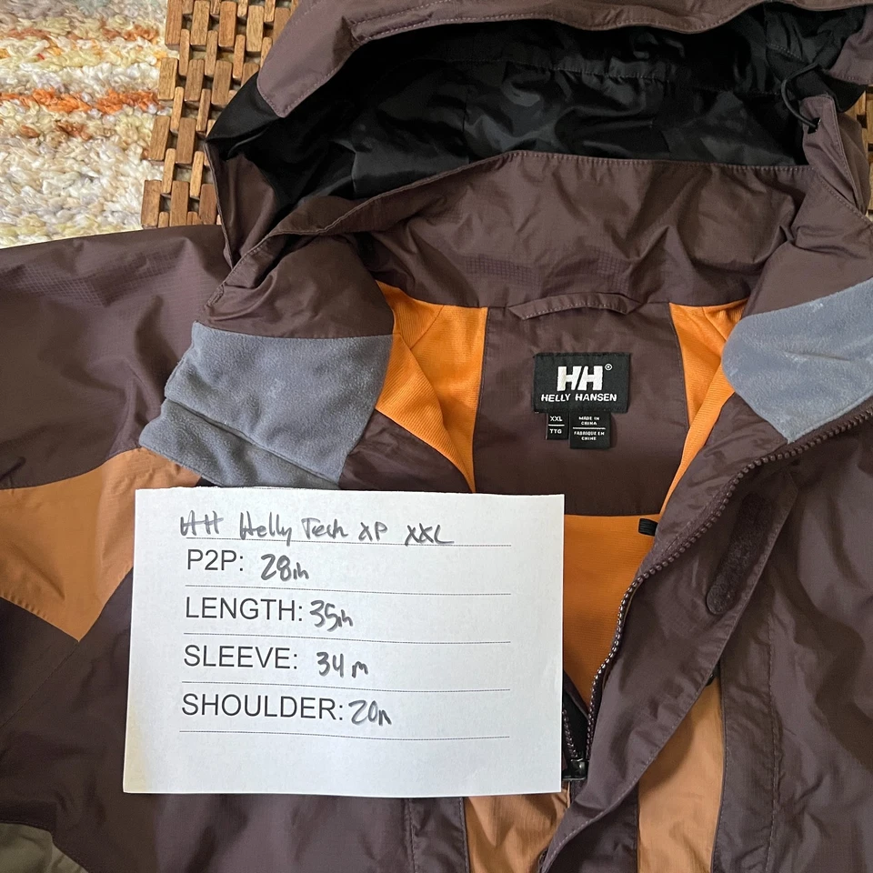 Helly Hansen Helly Tech Waterproof Shell Ski Jacket Grey Red Men's XXL 2XL - Image 3 of 3