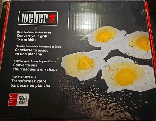 Genuine Weber 6788 Rust-Resistant Griddle Insert Genesis 300 Series - Full Size