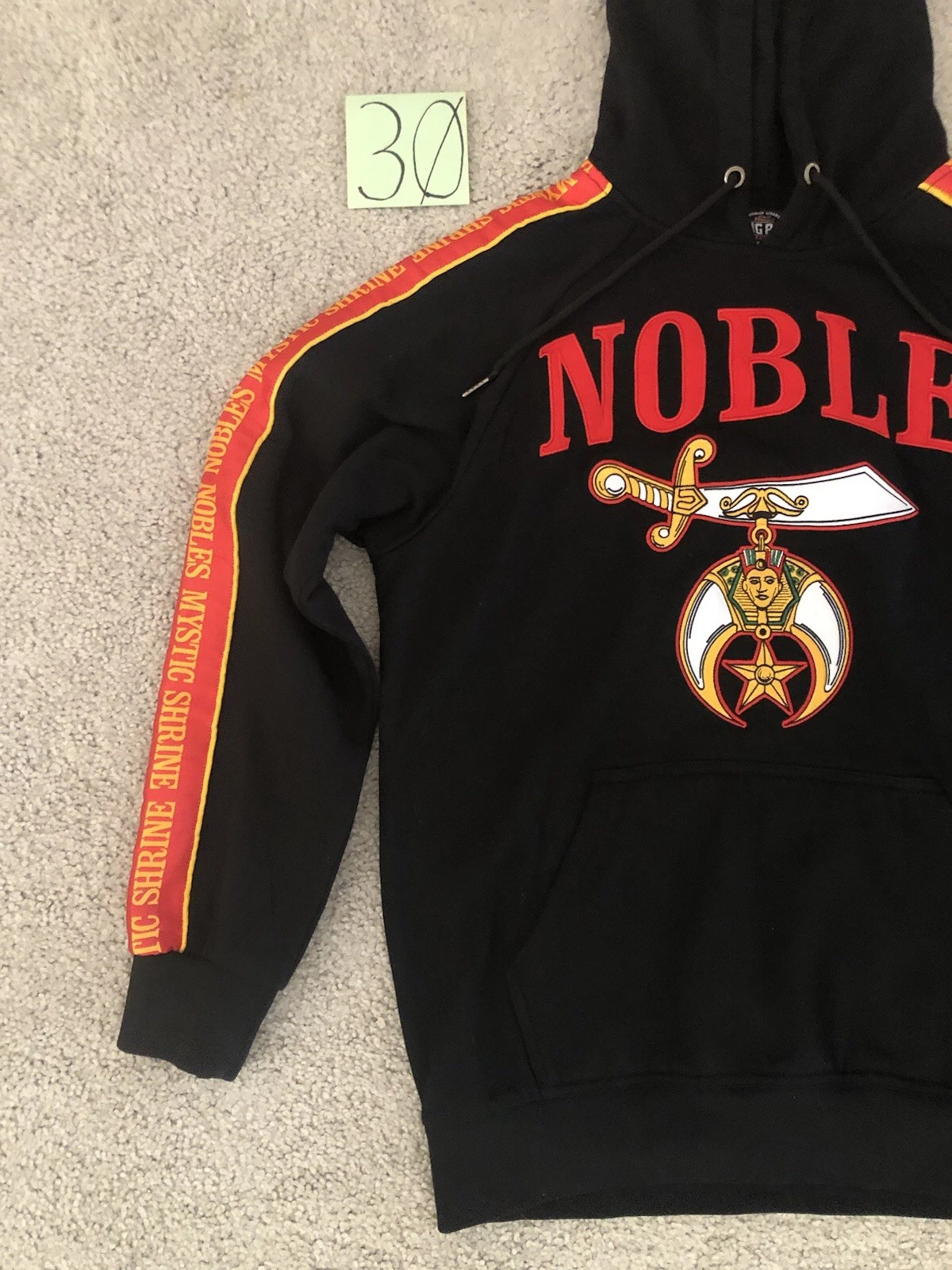 Noble Shrine Fraternity Pullover Hoodie Noble Shriner Masonic Hoodie Size Medium - product detail image 2