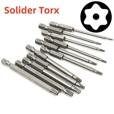 T3-T50 Magnetisch 50mm-150mm Lang Hex Torx Schraubendreher Bits Schrauber Satz