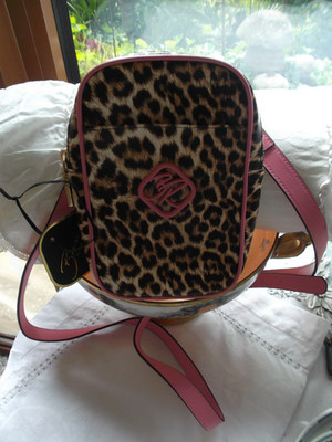 Tasche, Brian Rennie, Crossover, Leopardenmuster, Leder, neu