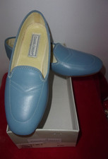 Daniel Green vntg powder blue MEG slippers round toe slip on sz. 6.5M NEW w box