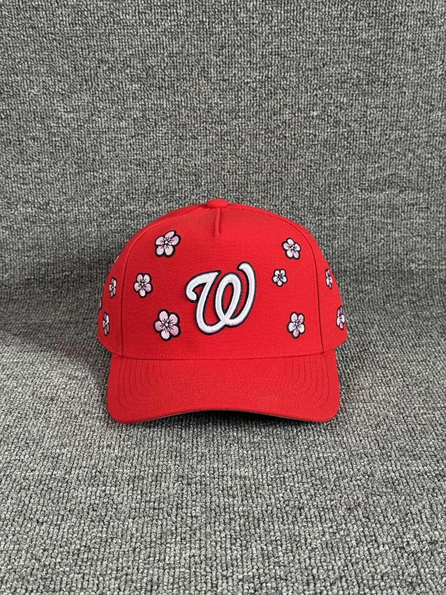 Mitchell & Ness Washington Nationals Cherry Blossom Snapback Red Cap