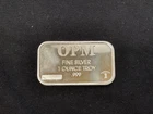 Vintage OPM 1 Troy Oz .999 Fine Silver Bar With Mushroom