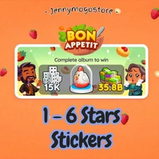 ALL STARS 1/2/3/4/5/6✨ STICKERS BON APPETIT ALBUM 🍜 MON0_POLY_GO FAST DELIVERY⚡