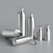 30ml-250ml Refillable Empty Aluminum Bottles Metal Bottle Portable Container