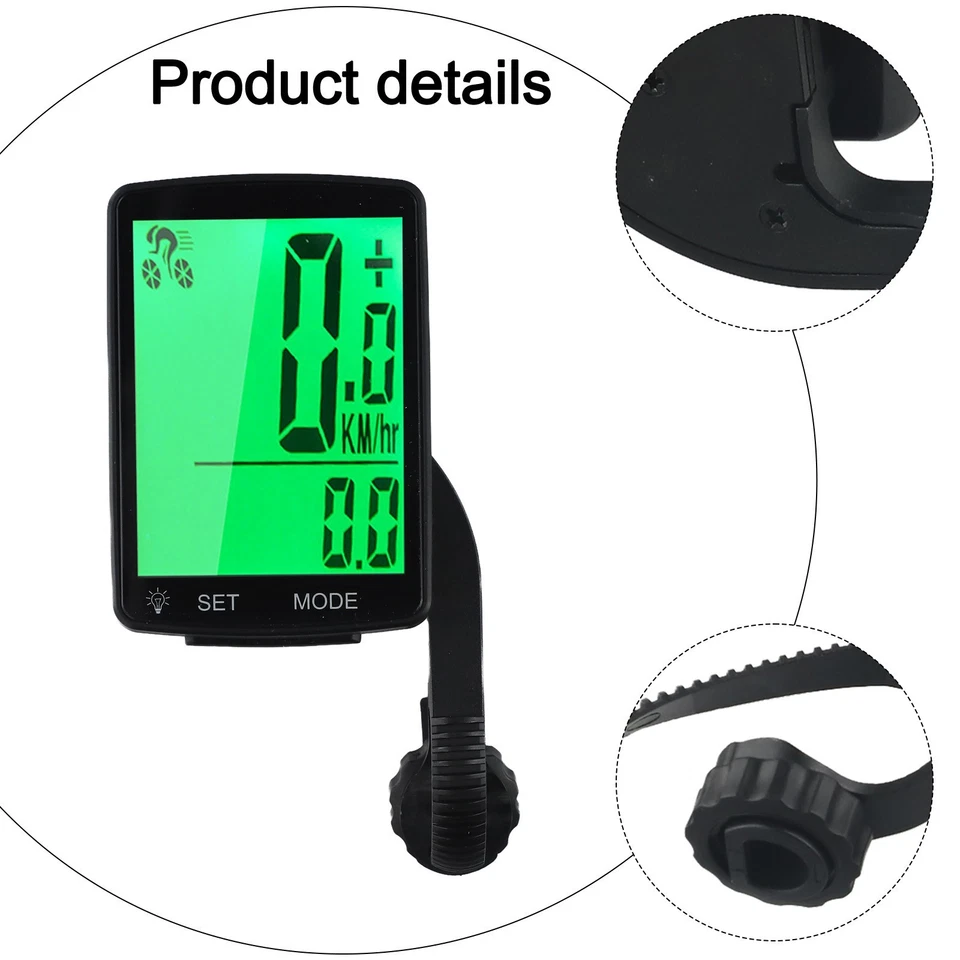 Wireless Bike Speedometer Wireless Cycling Computer Large Screen Display - Image 2 of 4