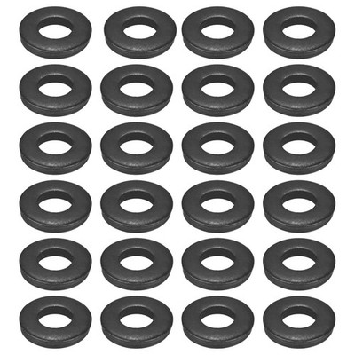 24 Pcs Carbon Steel Flat Washer Fits, M16 x 35mm x 6mm Black Washer Fits