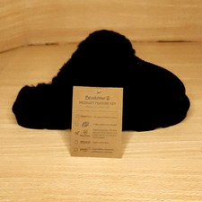 Bearpaw Womens New Loki Black Faux Suede Slipper Faubfur Trim 7
