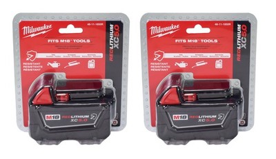 Milwaukee 48-11-1850R M18 18V 5Ah XC Extended Capacity 2 Count (Pack of 1)